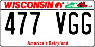WI license plate 477VGG