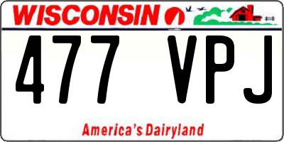 WI license plate 477VPJ
