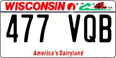WI license plate 477VQB