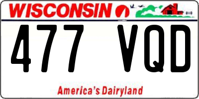 WI license plate 477VQD