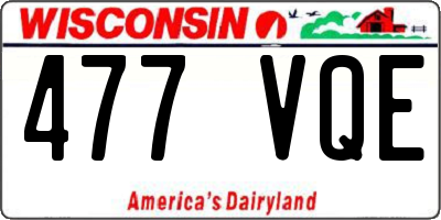 WI license plate 477VQE