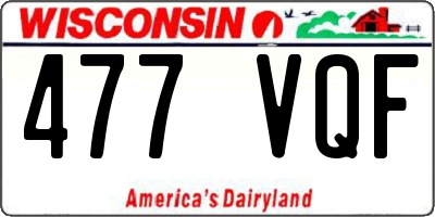 WI license plate 477VQF