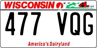 WI license plate 477VQG