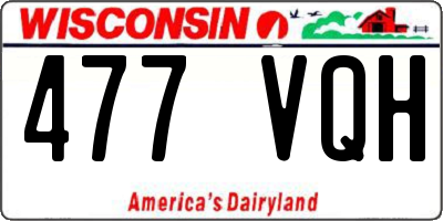 WI license plate 477VQH