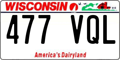 WI license plate 477VQL