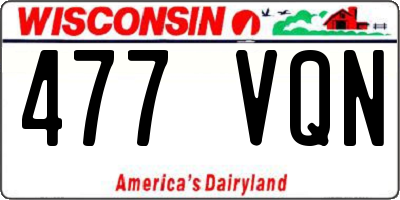 WI license plate 477VQN