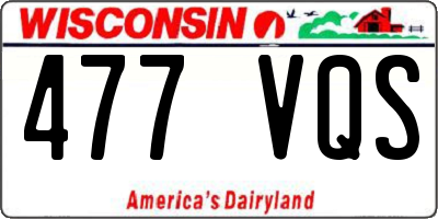 WI license plate 477VQS