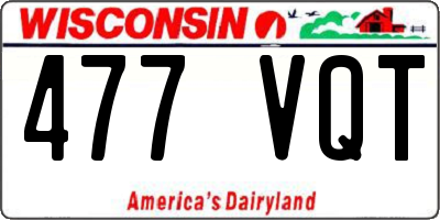 WI license plate 477VQT
