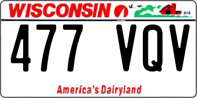 WI license plate 477VQV