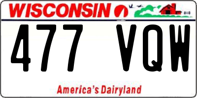 WI license plate 477VQW