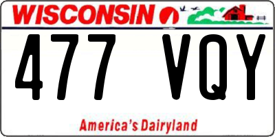 WI license plate 477VQY