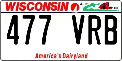 WI license plate 477VRB