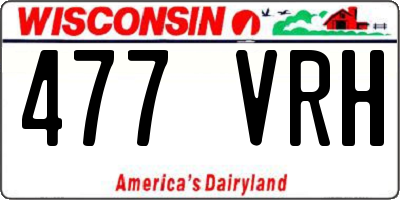 WI license plate 477VRH