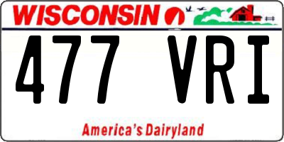 WI license plate 477VRI