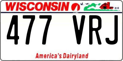 WI license plate 477VRJ