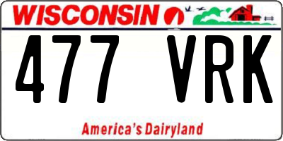 WI license plate 477VRK
