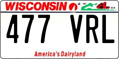WI license plate 477VRL