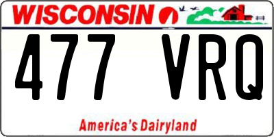 WI license plate 477VRQ