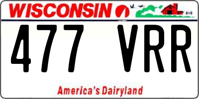 WI license plate 477VRR