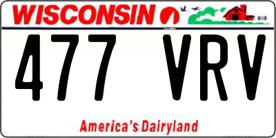 WI license plate 477VRV