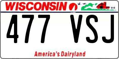 WI license plate 477VSJ
