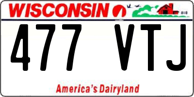 WI license plate 477VTJ