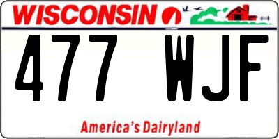WI license plate 477WJF