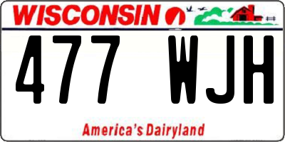 WI license plate 477WJH