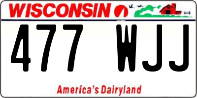 WI license plate 477WJJ