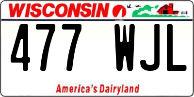 WI license plate 477WJL