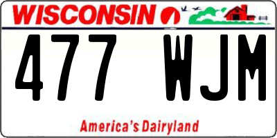 WI license plate 477WJM