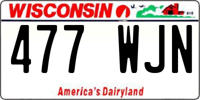 WI license plate 477WJN