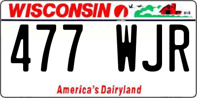 WI license plate 477WJR