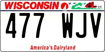 WI license plate 477WJV