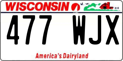 WI license plate 477WJX