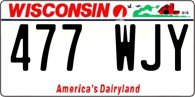 WI license plate 477WJY