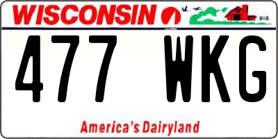 WI license plate 477WKG