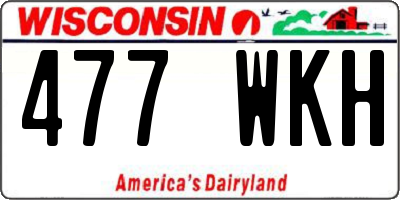 WI license plate 477WKH