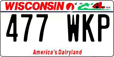 WI license plate 477WKP