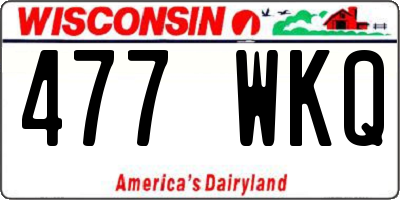 WI license plate 477WKQ