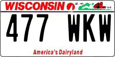 WI license plate 477WKW