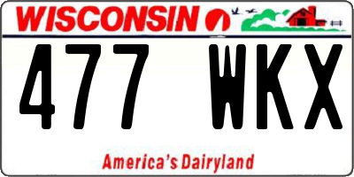WI license plate 477WKX
