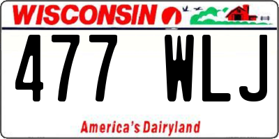 WI license plate 477WLJ