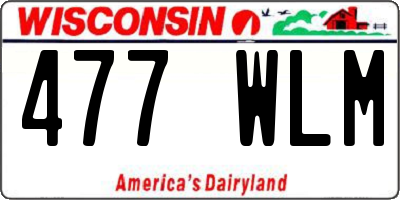 WI license plate 477WLM