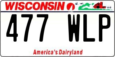 WI license plate 477WLP