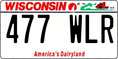 WI license plate 477WLR