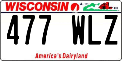 WI license plate 477WLZ