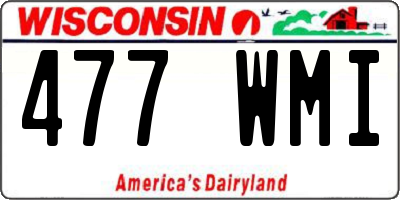 WI license plate 477WMI