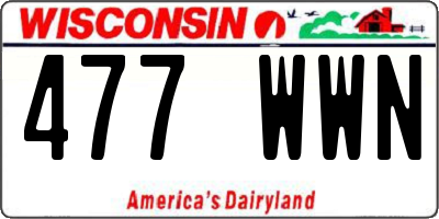 WI license plate 477WWN