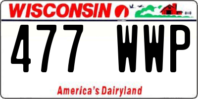 WI license plate 477WWP